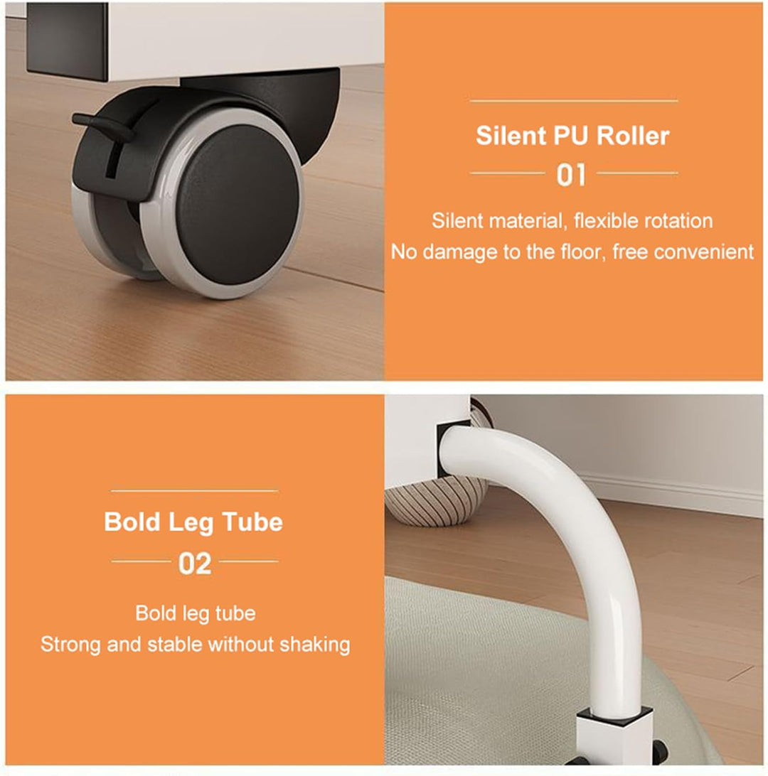 Überbetttisch mit Rollen, Krankenhausbetttisch Laptop für Liegesessel Mobiler Computertisch Grosser