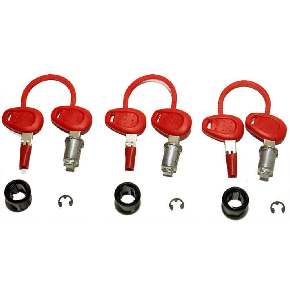 Givi Z228 Gleichsperrendes-Schloss-Set, 3-Fach, Schwarz, Grösse 40