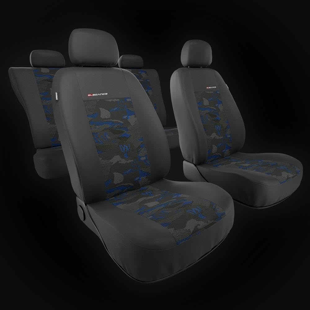 Mossa Sitzbezüge passend für Mercedes A Klasse W168 W169 (1997-2012) UNE-BL Blau UNE-BL Full Set, Bl