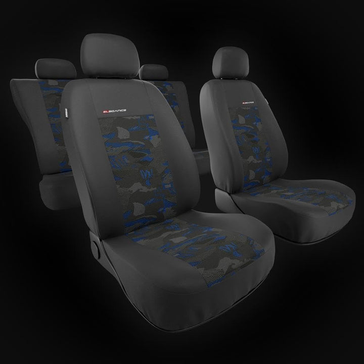 Mossa Sitzbezüge passend für Mercedes A Klasse W168 W169 (1997-2012) UNE-BL Blau UNE-BL Full Set, Bl