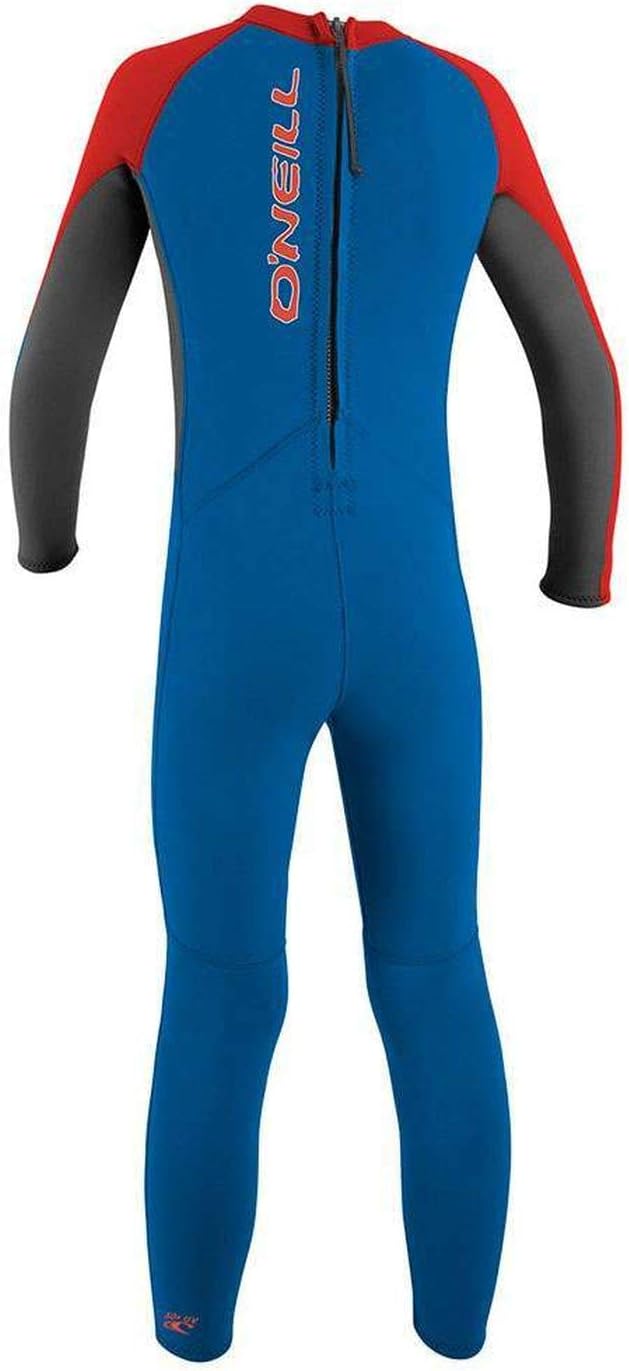 O'Neill Herren Toddler Reactor Ii 2mm Back Zip Full Wetsuit Neoprenanzug 4 Years BLUE / NEON RED, 4
