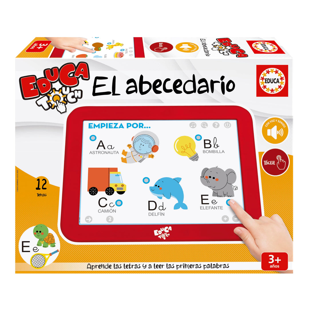 Educa 15435 Touch Junior Lernen Das Alphabet Lernspiel für Kinder, bunt, 30.5 x 23.4 x 6.1, Alphabet