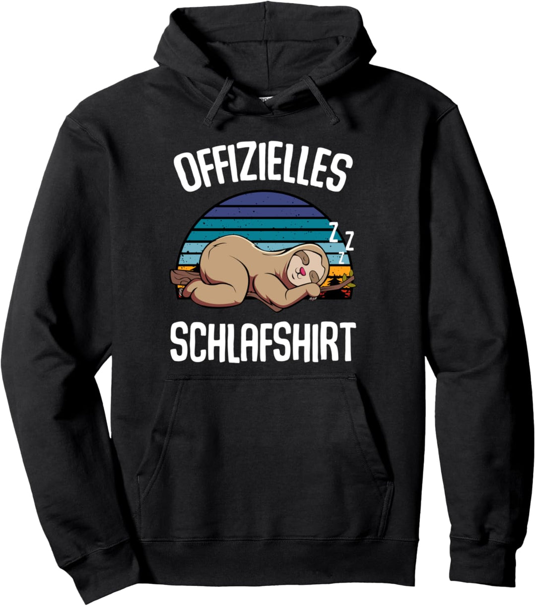 Faultier Offizielles Schlaf Design Langschläfer Schlafmützen Pullover Hoodie