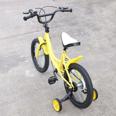 Futchoy 16 Zoll Kinderfahrrad, Kinderfahrrad mit Abnehmbaren Stützrädern, Tretfahrrad für Jungen und