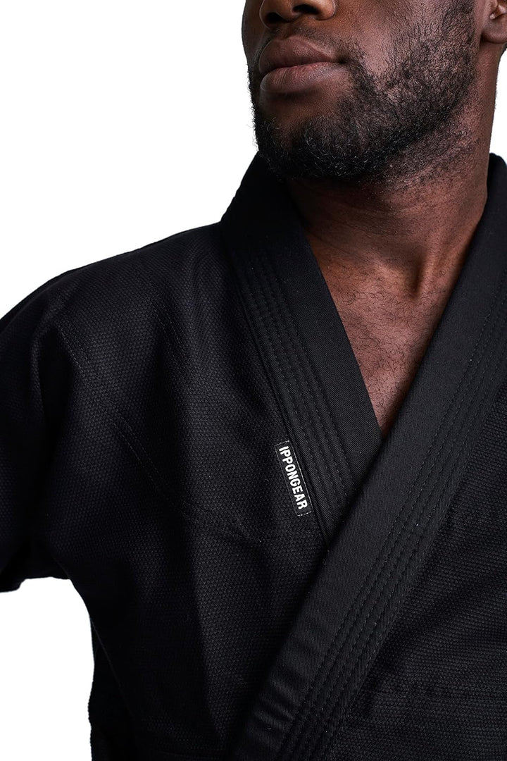 IPPONGEAR BJJ Brazilian Jiu Jitsu Einsteiger Anzug inkl weissem Gürtel [Pearl-Weave Material I 350gr