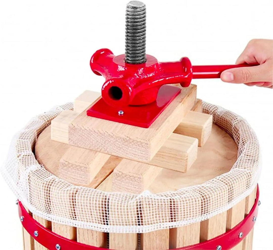 Wein selber machen Set Maxi Rotwein - Fruchtwein Set mit 12 Liter Obstpresse, 2x 30L Gärbehälter und