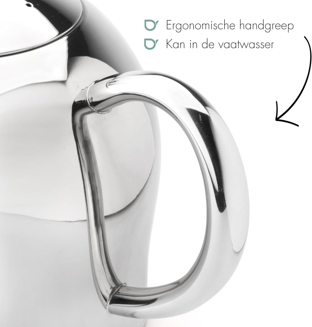 Bredemeijer Teekanne Santhee 2,0L, glänzend, Edelstahl, chrom, 2 L 2.0 L Chrom, 2.0 L Chrom