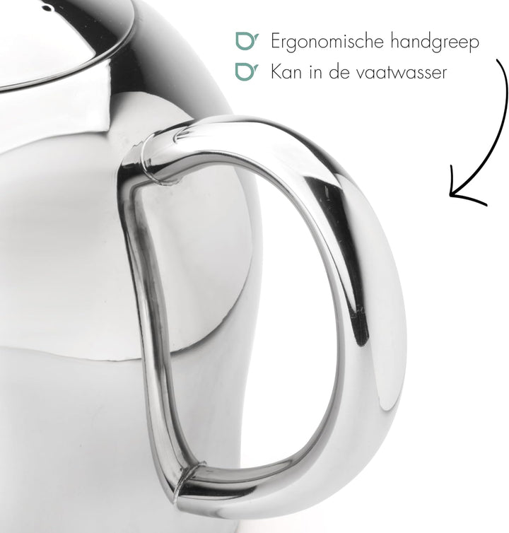 Bredemeijer Teekanne Santhee 2,0L, glänzend, Edelstahl, chrom, 2 L 2.0 L Chrom, 2.0 L Chrom