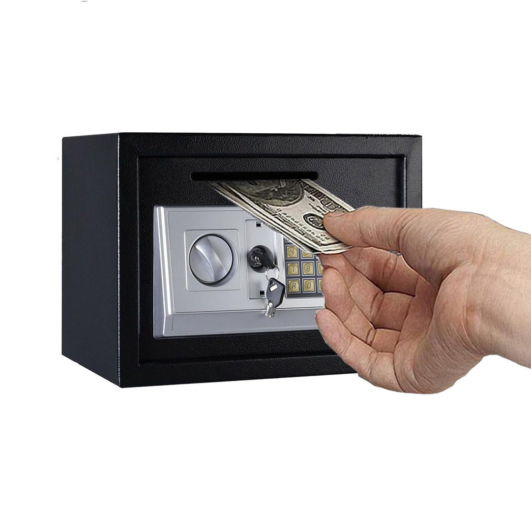 16L Tresor Feuerfest Wasserdicht Möbeltresor mit Zahlenschloss und 2 Schlüssel Eisenstahl Safe Wandt