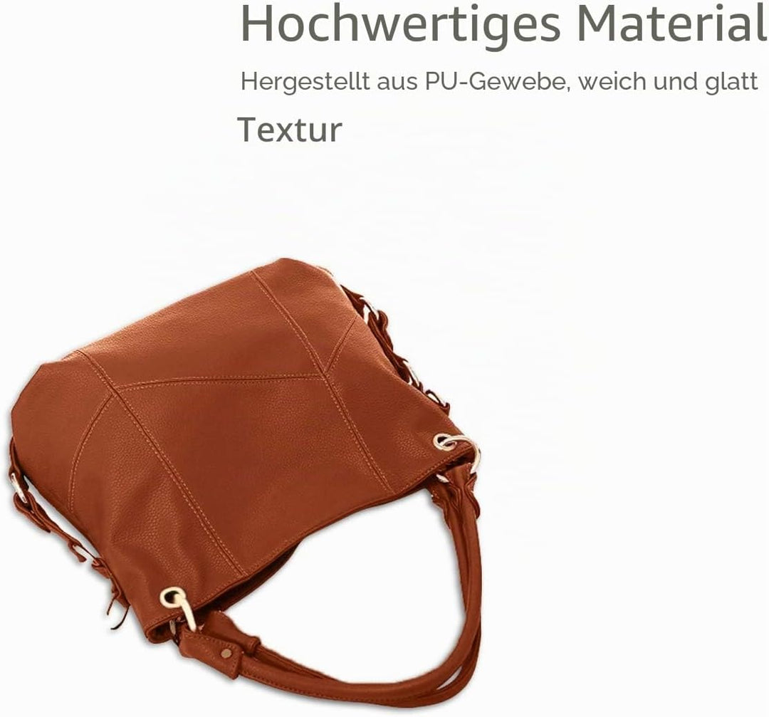NICOLE & DORIS Damen handtasche Umhängetasche mit grosser Kapazität Weiche Ledertasche shopper Neue