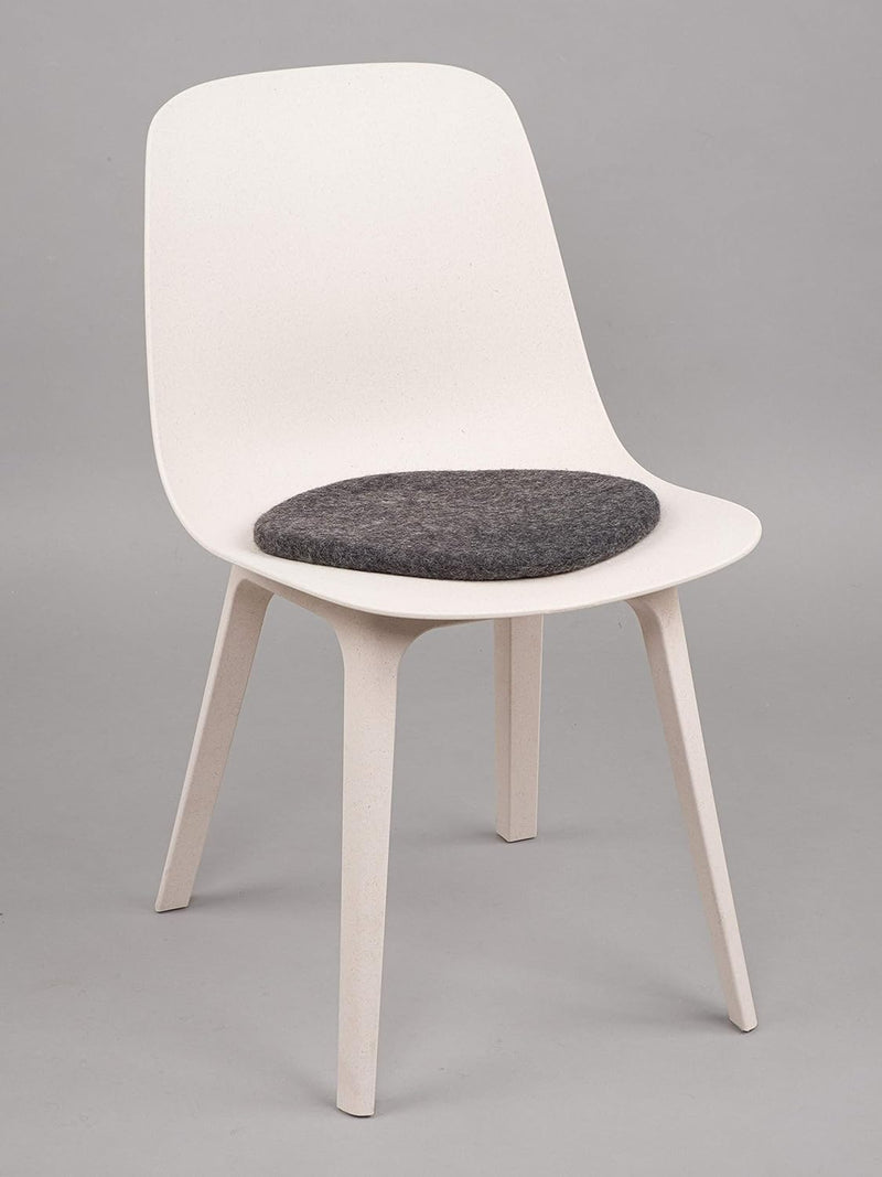 myfelt Flache Filz Sitzauflage, Filz Stuhlauflage - Hugo - rund, Ø 36 cm, Anthrazit Anthrazit Melier