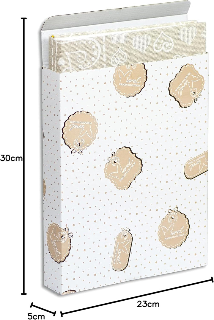 Fotoalbum für Kommunion und Konfirmation, 23 x 30 cm, 60 weisse Seiten, aus dickem und strapazierfäh