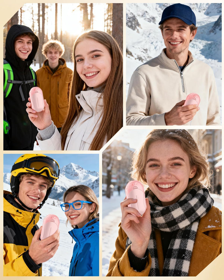BOSONER Handwärmer Elektrisch Taschenwärmer Wiederaufladbar: 2er-Set 6000mAh Elektrischer Handwärmer