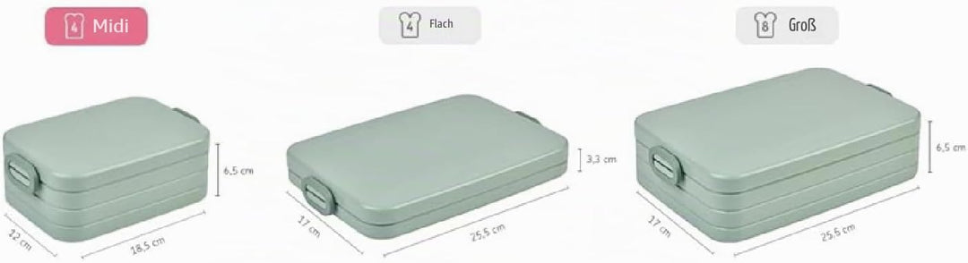 Mepal - Lunchbox Take A Break flach - Ideale Brotdose für Laptoptasche oder Rucksack - Flach geformt