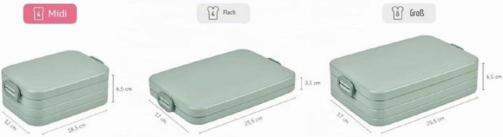 Mepal - Lunchbox Take A Break flach - Ideale Brotdose für Laptoptasche oder Rucksack - Flach geformt