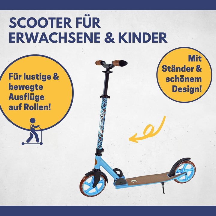 Best Sporting Scooter Erwachsene und Kinder I klappbarer Roller mit Ständer I stilvoller City-Roller