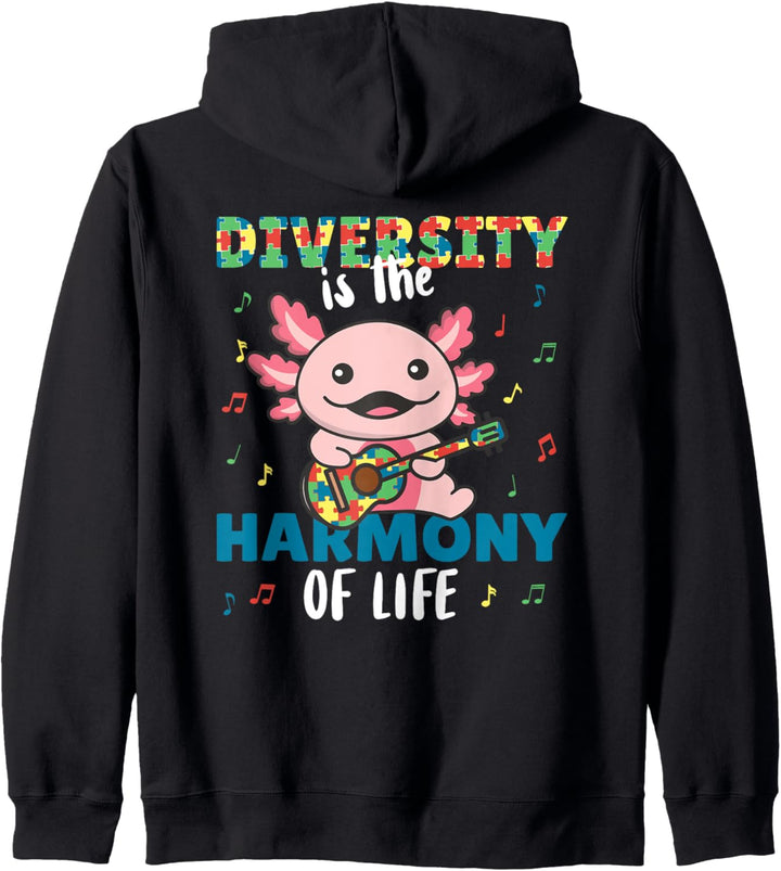Autism Awareness Month Diversity Harmony of life Axolotl Kapuzenjacke