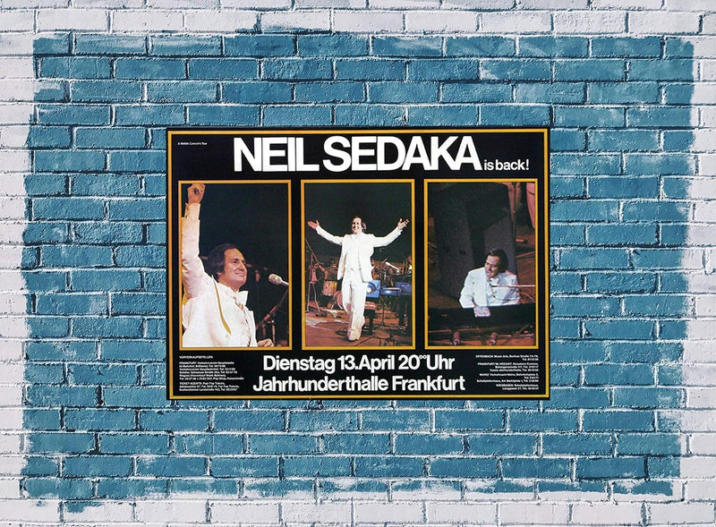 Neil Sedaka - Steppin Out, Frankfurt 1976 » Konzertplakat/Premium Poster | Live Konzert Veranstaltun