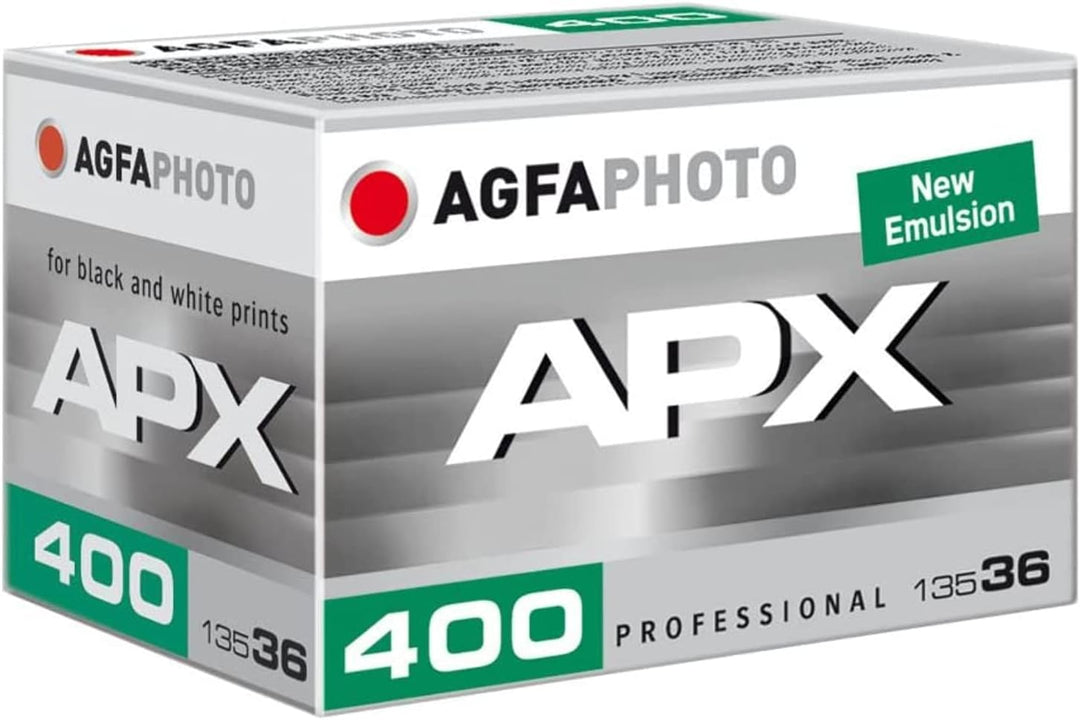 AgfaPhoto APX400 Schwarz/Weiss Film 400 ASA für bis zu 36 Bilder incl. Komplettentwicklung der Bilde