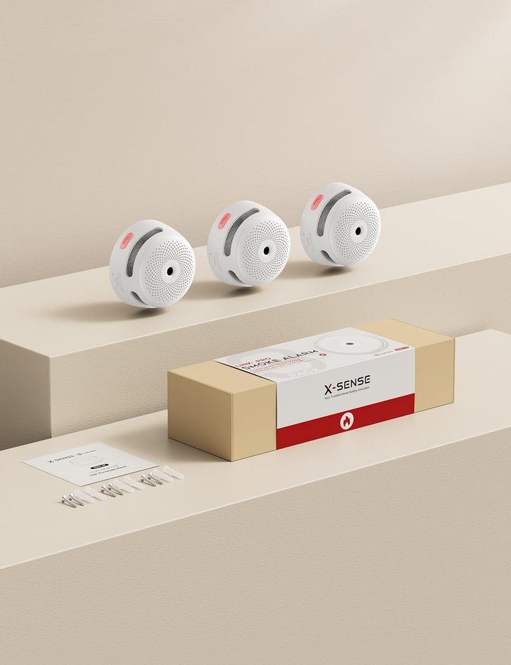 X-Sense Smarter WLAN-Rauchmelder XS01-M, TÜV-Zertifiziert, kompatibel mit X-Sense Home Security App,