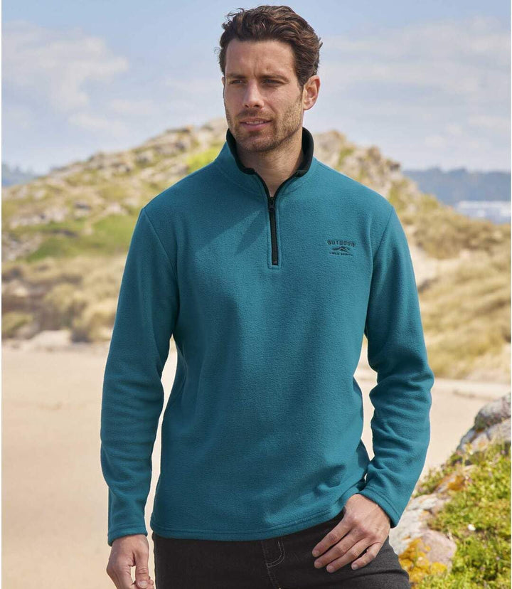 ATLAS FOR MEN - 2er-Pack Microfleece-Pullover - Fleecepullover Herren - Fleece Herren - Fleece Pullo