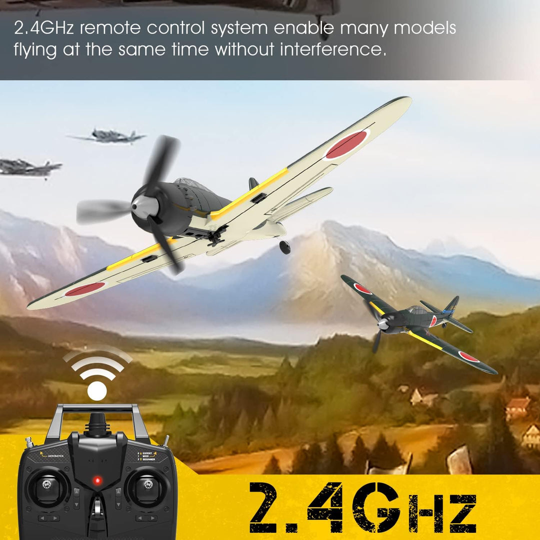 VOLANTEXRC RC Flugzeug Zero, 2,4 GHz ferngesteuertes Flugzeug RTF mit 2 Batterien und 6 Achsen Gyro