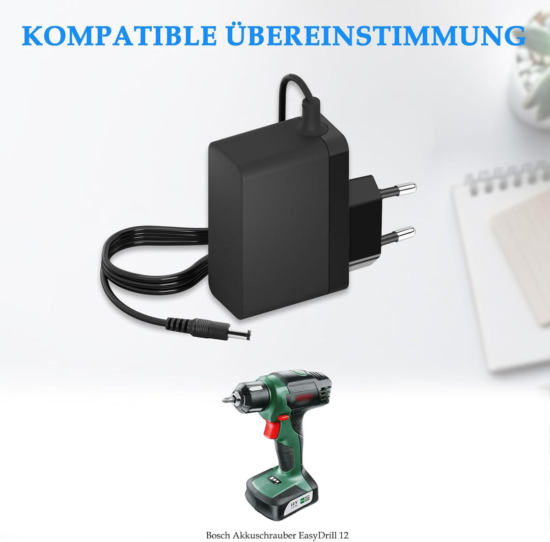 Ladegerät für Bosch Garden Bosch Akkuschrauber EasyDrill 12 Ersetzen Sie das Original 1600A01P1P Lad