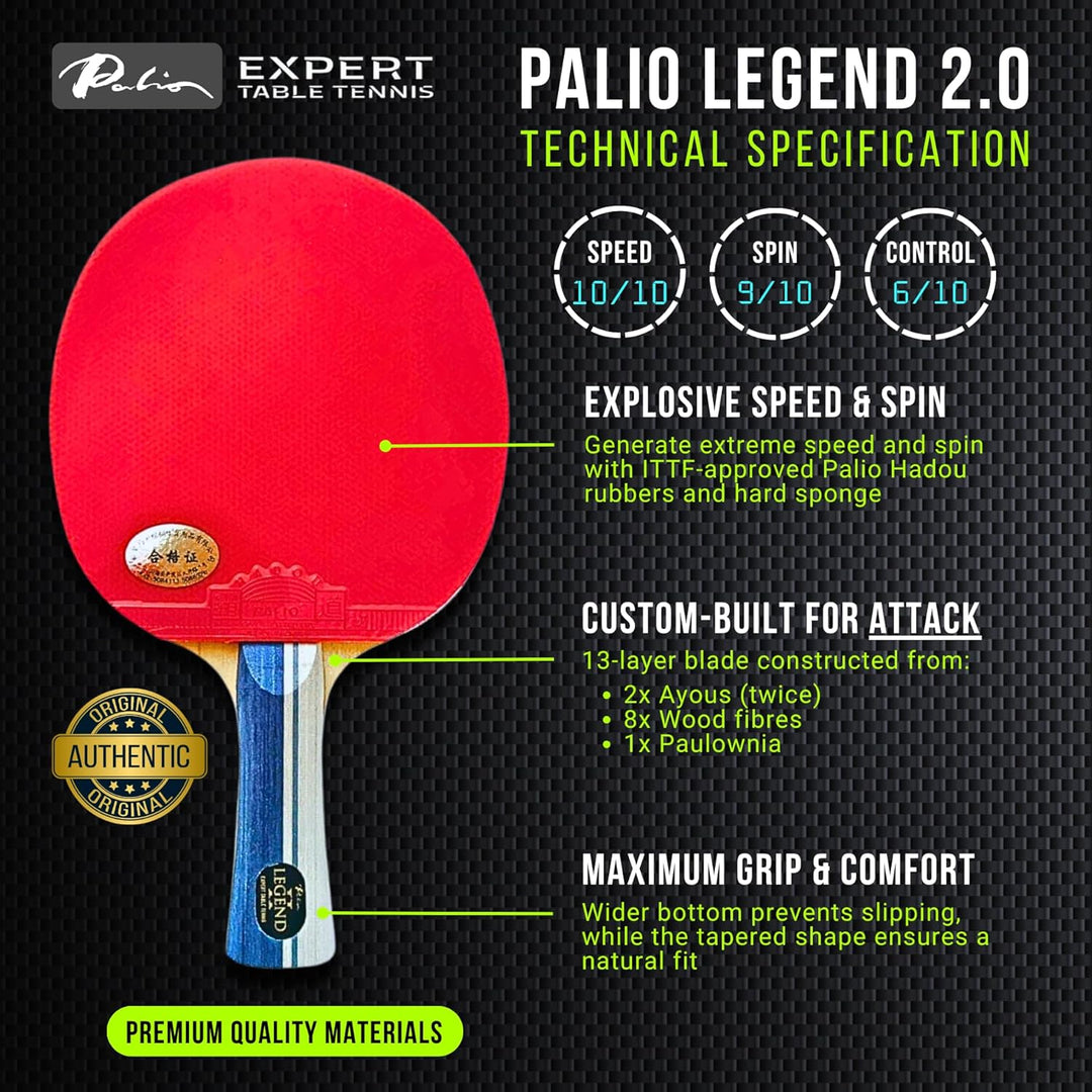 Palio Legend 2.0 Tischtennisschläger Mit Hülle