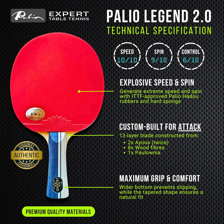 Palio Legend 2.0 Tischtennisschläger Mit Hülle