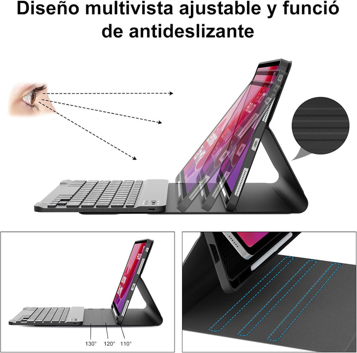 WINCHKING Tastatur Hülle für Lenovo Tab M11 11 Zoll 2024, Tastatur für Lenovo Tab M11 Tablet, 7 Farb