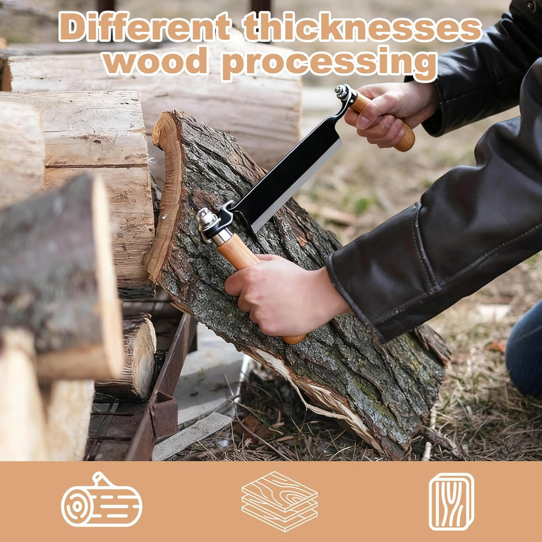 Zugmesser für Holz: 8 Zoll Multifunktional Zugmesser mit Holzgriffen, Ziehmesser, Schäleisen für Bau