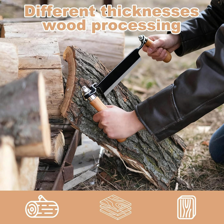 Zugmesser für Holz: 8 Zoll Multifunktional Zugmesser mit Holzgriffen, Ziehmesser, Schäleisen für Bau
