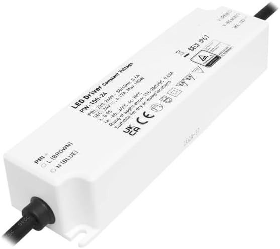 Kingled - Netzteil serie MeanWell LPV-100-24 100W 24V 4.2 Ampere wasserdicht IP67, 100W