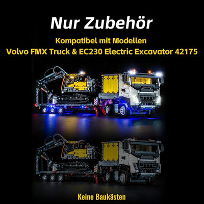 Led Licht Set Kompatibel mit Lego Volvo FMX Truck & EC230 Electric Excavator (Kein Modell), Dekorati