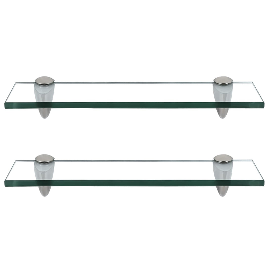 Randaco 2X Glasablage Glasregal, Glas Glasablage Klarglas mit Wandhalterung&8mm ESG Sicherheitsglas