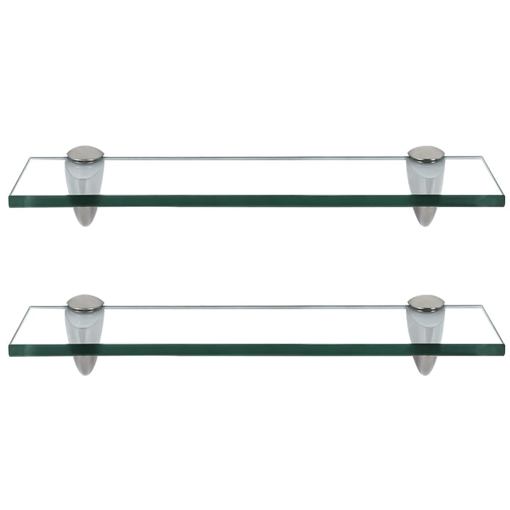 Randaco 2X Glasablage Glasregal, Glas Glasablage Klarglas mit Wandhalterung&8mm ESG Sicherheitsglas