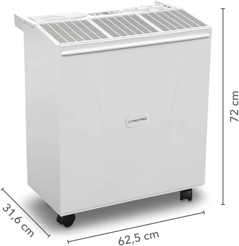 TROTEC Luftbefeuchter B 400 – Raumbefeuchter für grosse Räume bis 360 m²/ 900 m³, 29 l Tank, Gebläse
