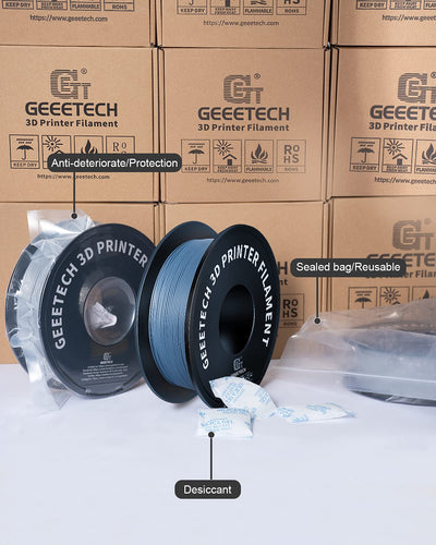 Geeetech Matte PLA Filament, 3D-Drucker PLA Filament 1 kg Spule, Genauigkeit +/- 0,03 mm, Blau, Blau