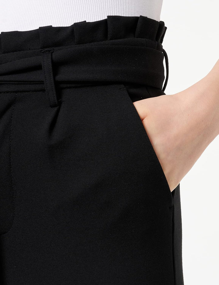 ONLY Damen Onlpoptrash Easy Paperbag Culotte Pnt T Shirt, Schwarz, S EU