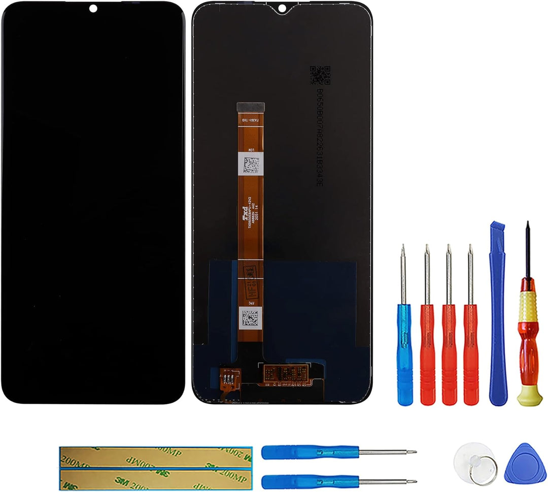 swark LCD Display Komplett with Oppo A15 4G (Schwarz ohne Rahmen) Touch Screen Replacement + Tools