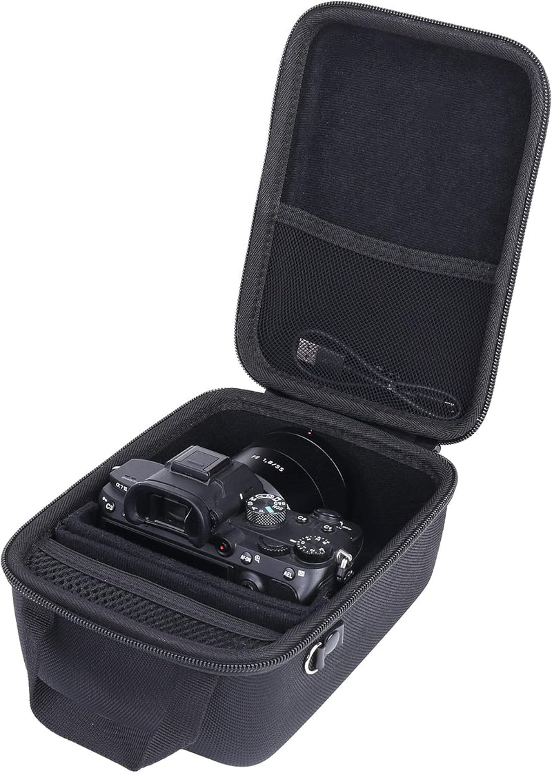 Aenllosi Harte Hülle Tasche für Sony Alpha 7 II III IV spiegellose Digitalkamera, schwarz (Nur Tasch