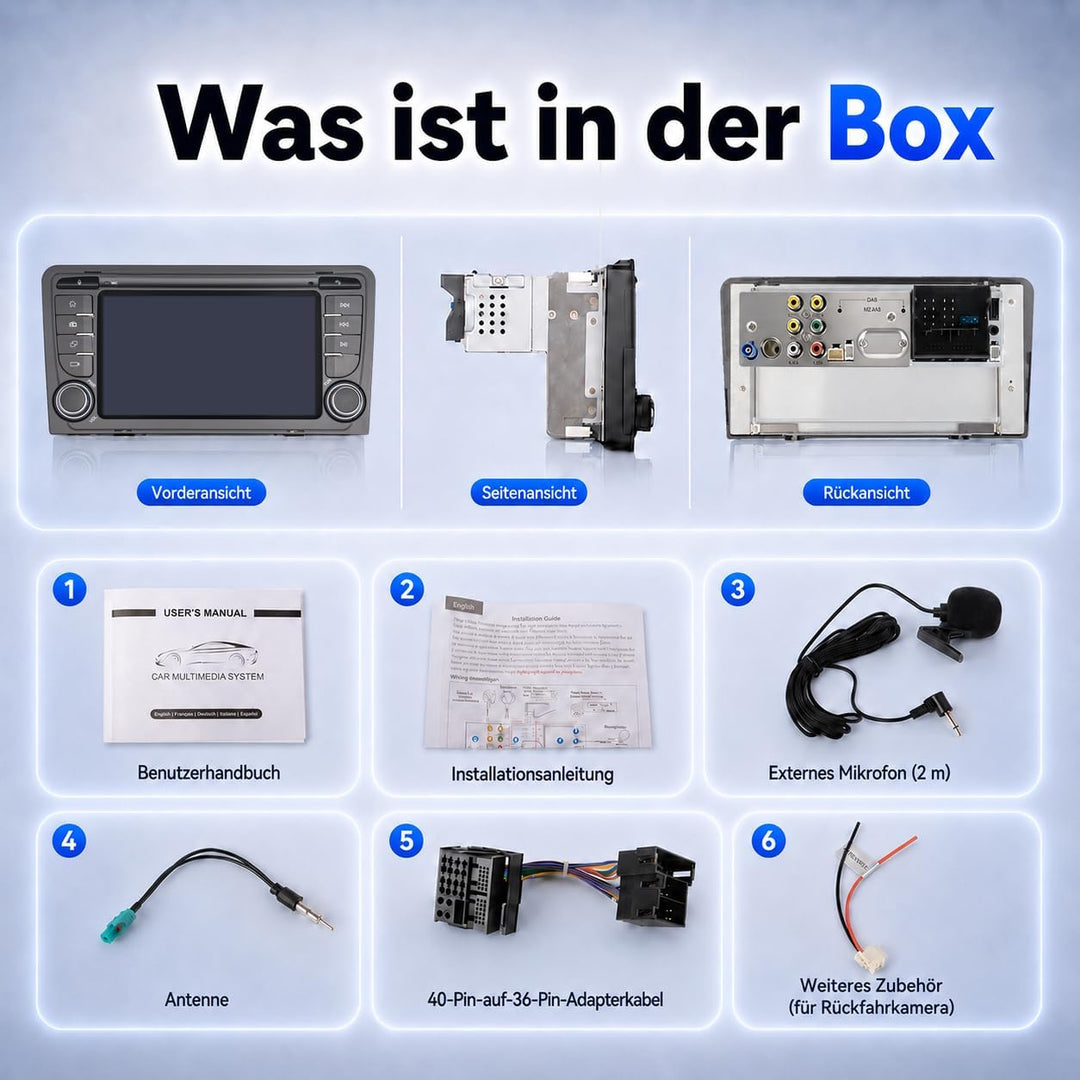 Linux Autoradio Blitzstart für Audi A3 S3 RS3 8P 2003-2012 Wireless CarPlay/Android Auto/Bluetooth/A