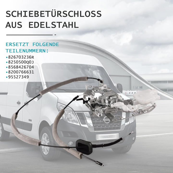 Schiebetürschloss aus Edelstahl für Renault Master,Opel Movano,Nissan NV400 2010-2023