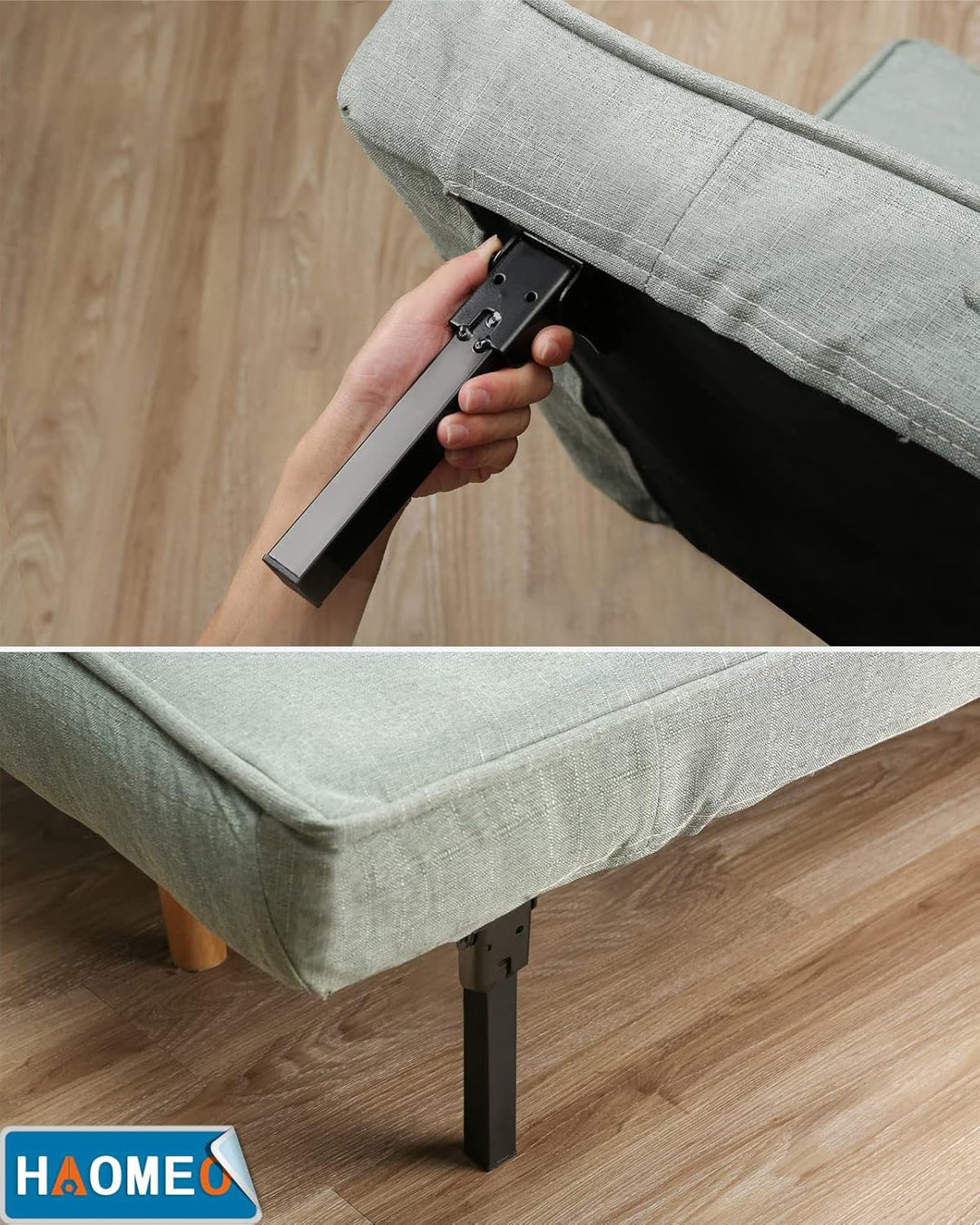 2 Stück Tischbeine Klappbar Kurz Eckig, Klappbare SofafüssE KlappbettfüssE, Höhe 14～50cm erhältlich