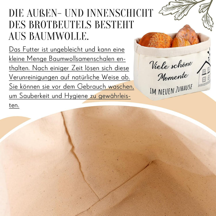 Sinmoe Einzugsgeschenke Haus Set Hochzeitsgeschenk für Brautpaar Brotkorb Salz- und Pfefferstreuer J
