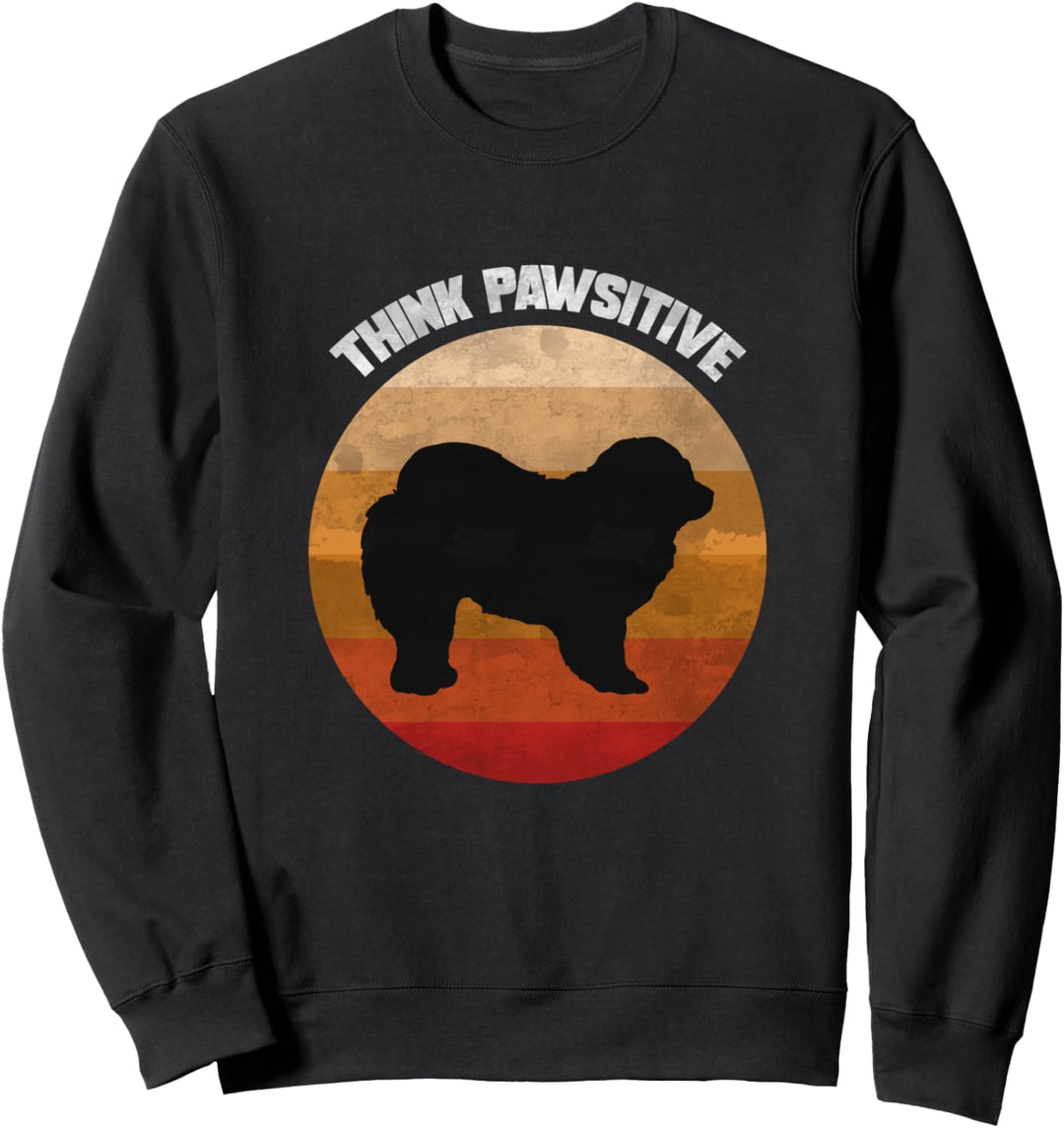 Chow Chow Think Pawsitive Hund Sweatshirt