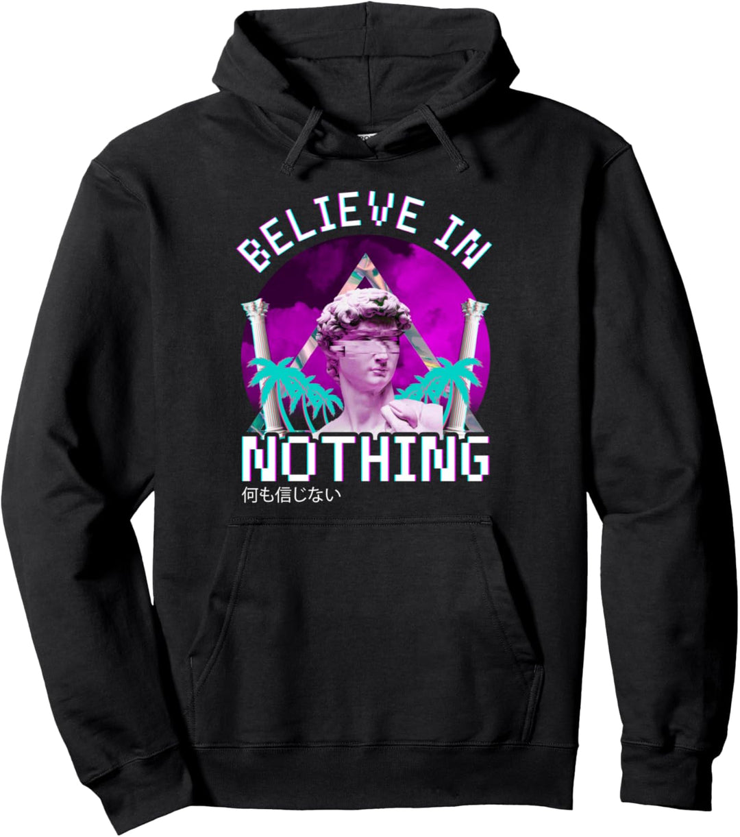 An nichts glauben - Aesthetic Vaporwave Streetwear Pullover Hoodie