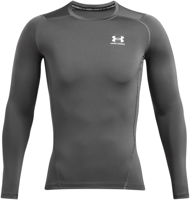 Under Armour HeatGear Kompressions-Langarm-T-Shirt für Herren Grauweiss XS, Grauweiss XS