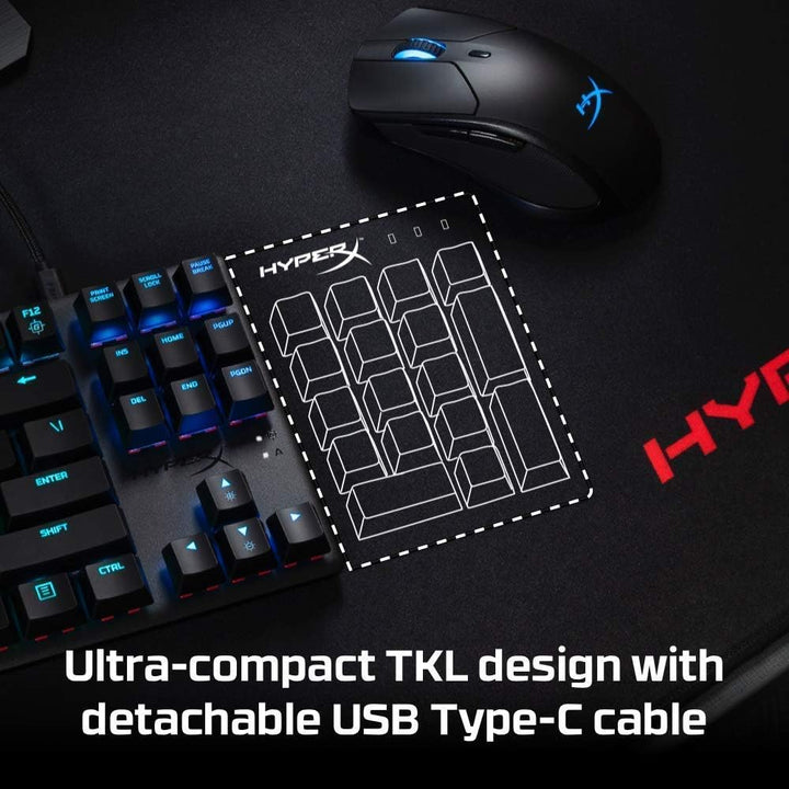 HyperX Alloy Origins Core – Mechanische TKL-Gaming-Tastatur (tenkeyless) – Kompaktes Format – HyperX