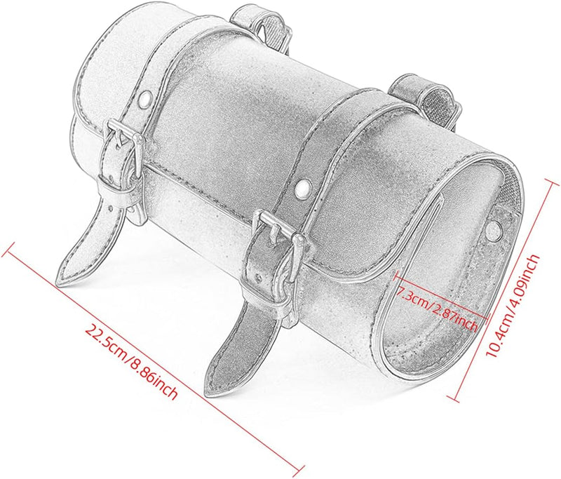 evomosa Motorrad Satteltasche Mini Motorradgabel Lenker Pu Leder Werkzeug Aufbewahrungstasche (A), A